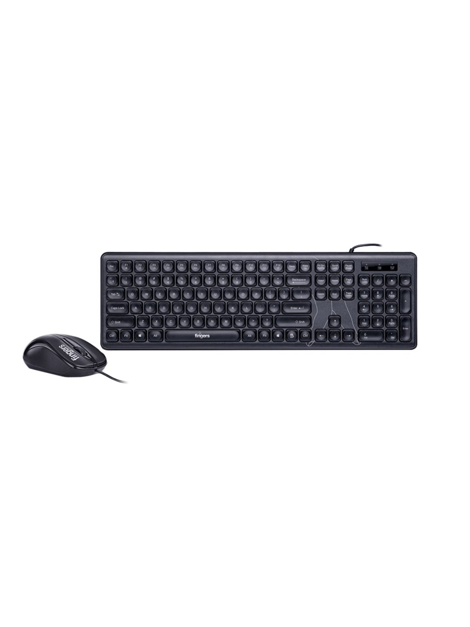Fingers Velvet C4 Wired Keyboard & Mouse Combo (Black)