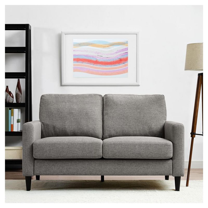 Verona Mid Century Loveseat Gray - Dorel Living