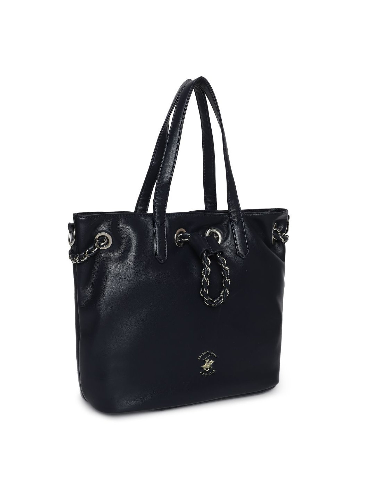 Beverly Hills Polo Club Navy Blue Small Tote Bag