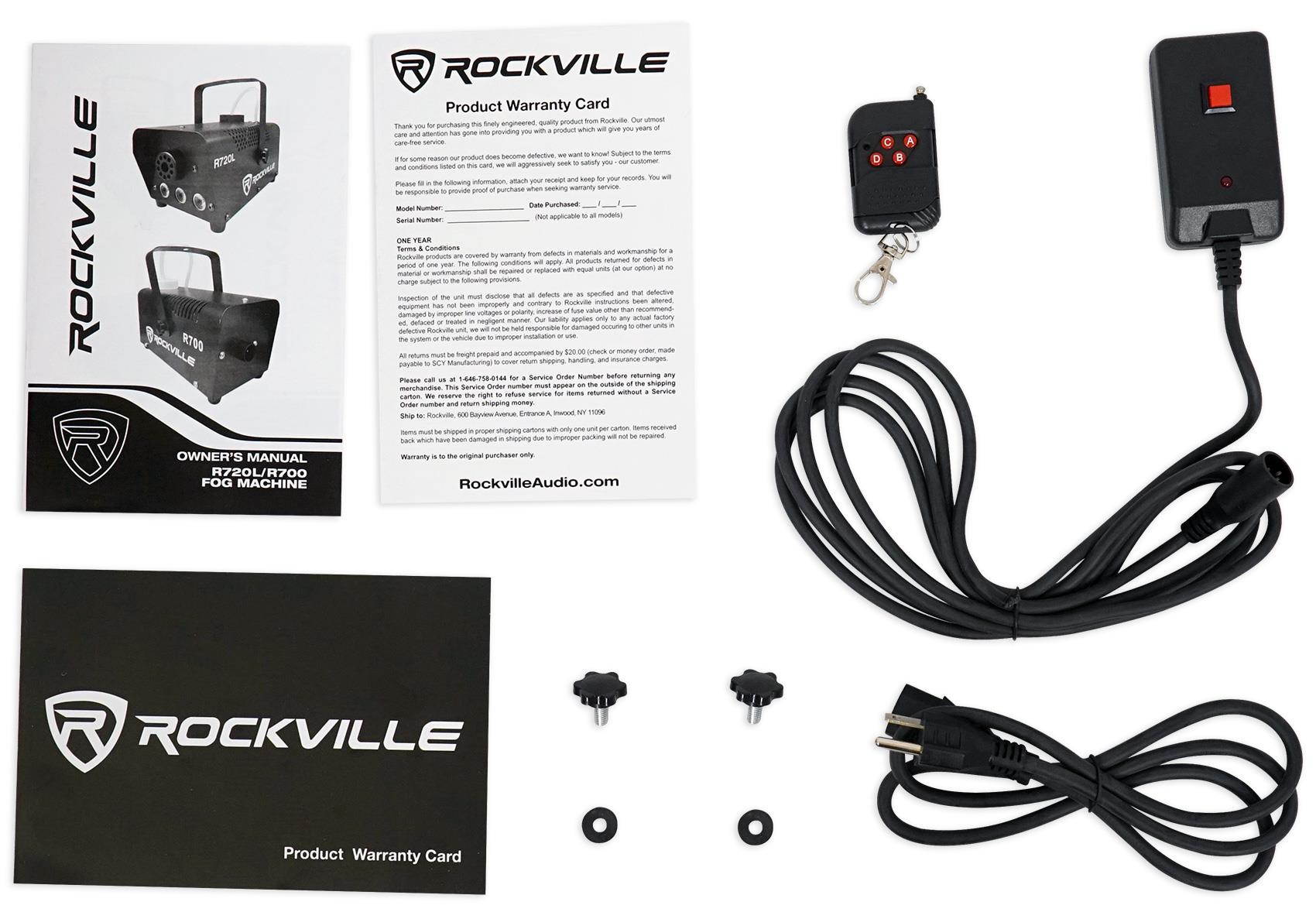 Rockville R720L LED Fog/Smoke Machine Fogger+Remote+Gallon Chauvet Fluid Juice