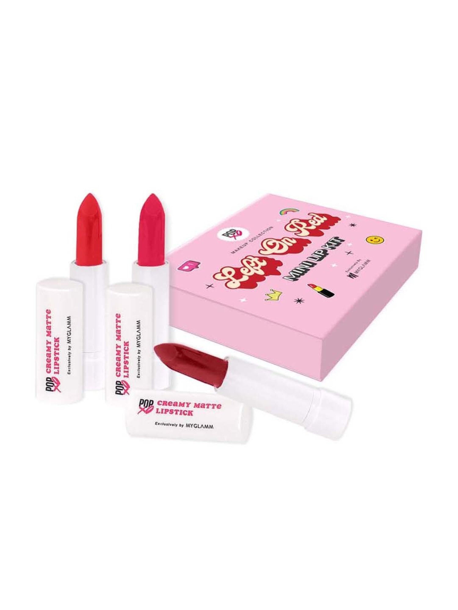 Myglamm Popxo Makeup Mini Lip Kit Left On Red - 10 gm