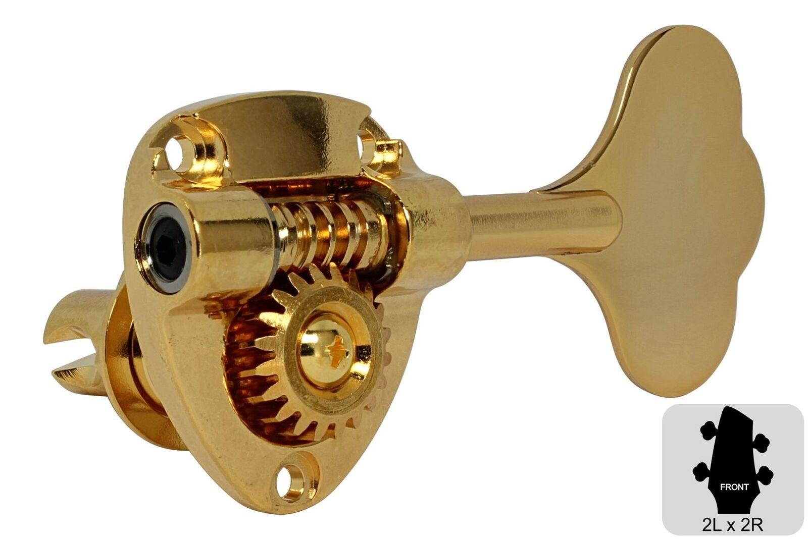 GOTOH GB11W Bass Tuning Machines Tuner - Cast Open Gear - 2L x 2R - Black