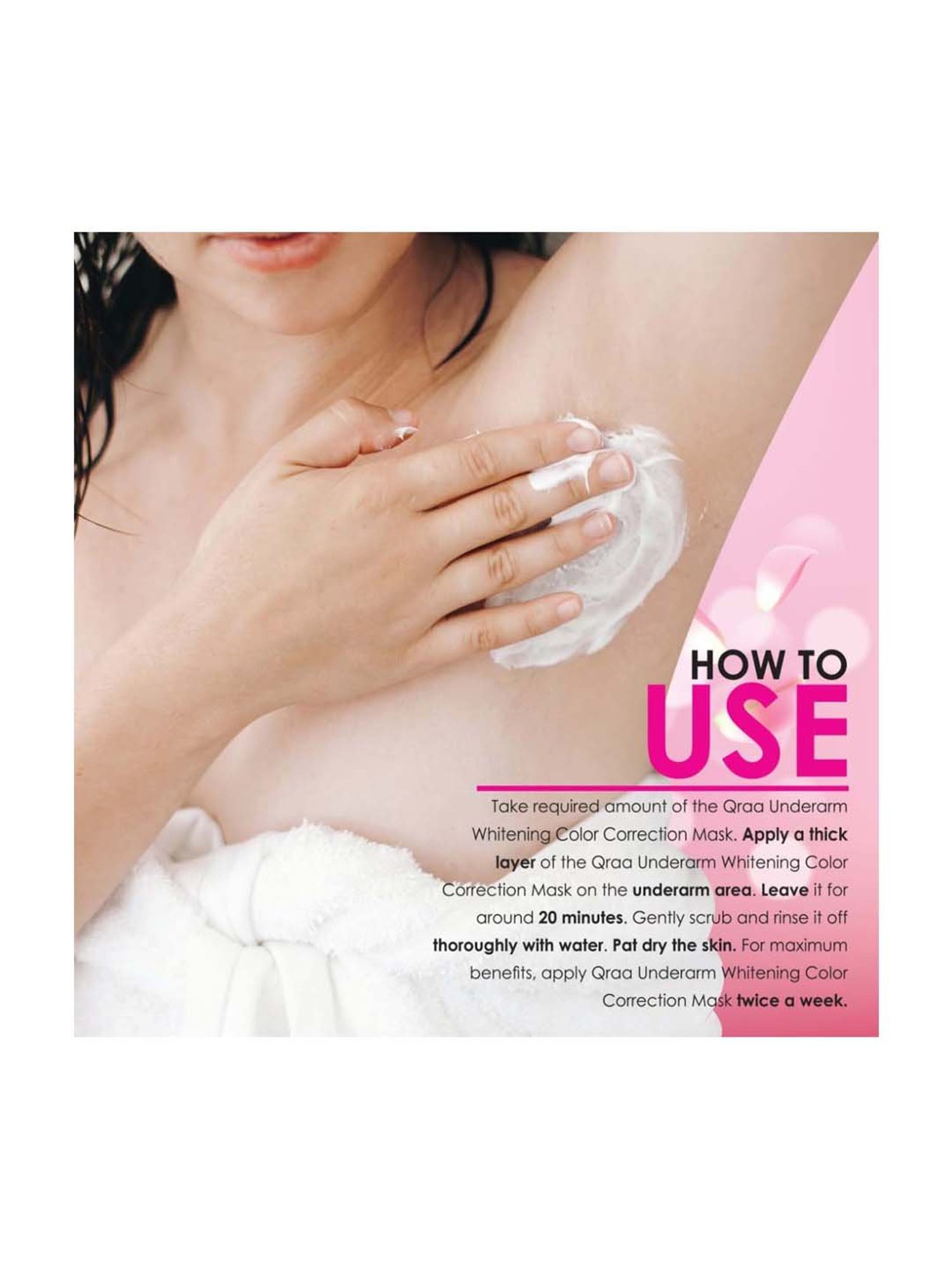 Qraa Underarm Whitening Color Correction Mask for Dark Underarms - 250 gm