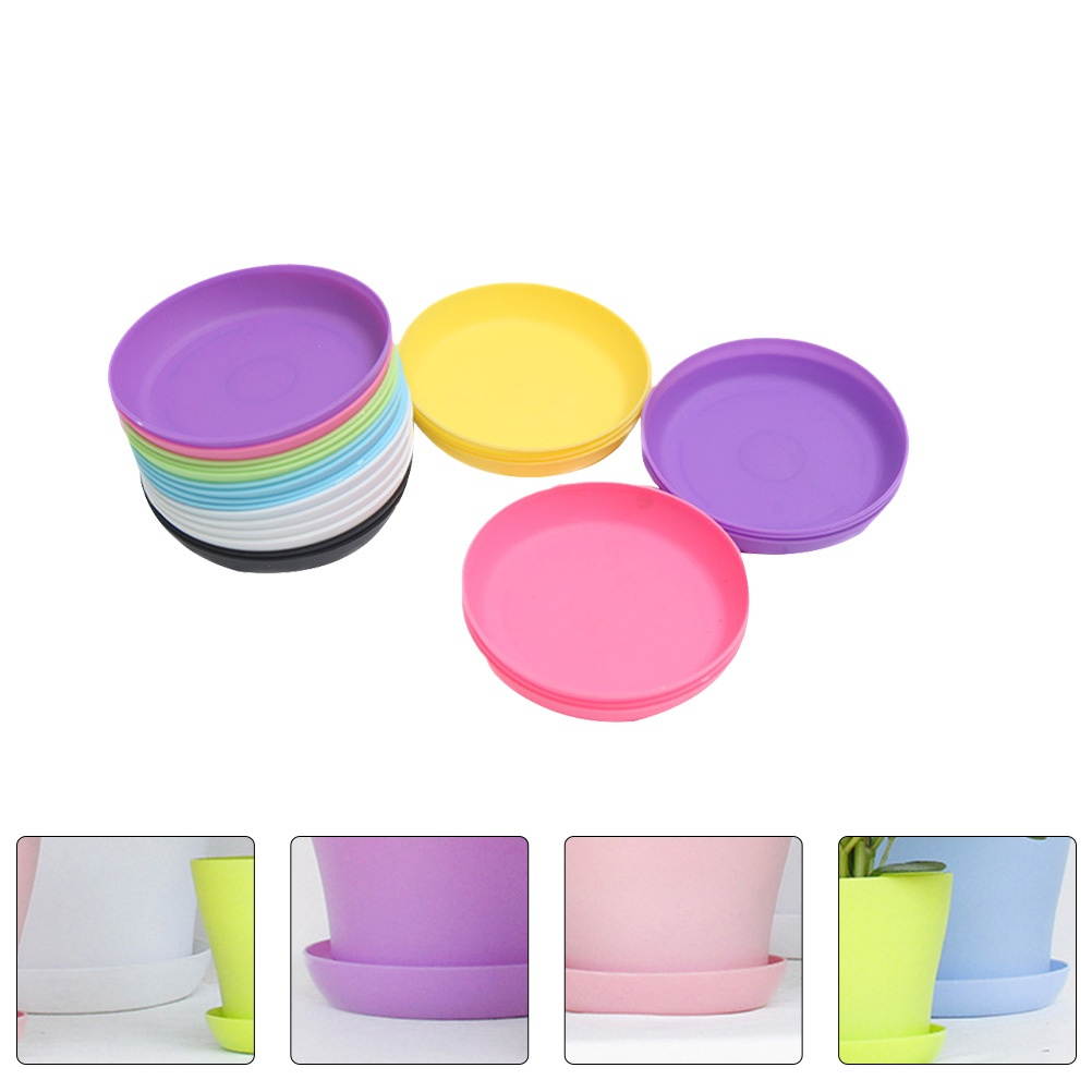 25pcs Garden Bonsai Base Holder Round Gardening Pot Tray Plant Pot Water Tray