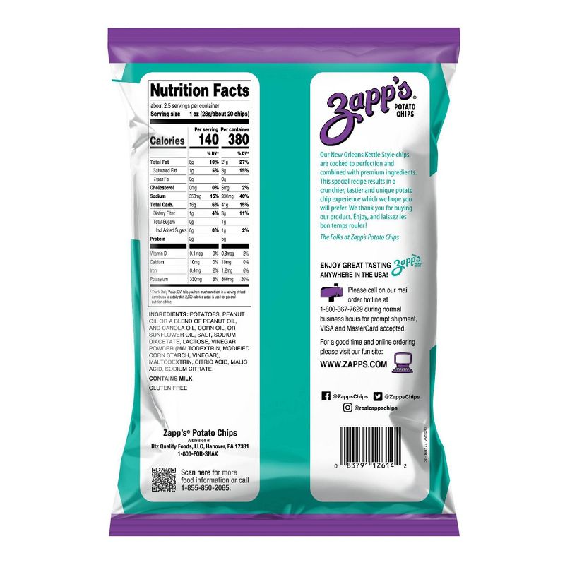 Zapp's Salt & Vinegar Potato Chips - 2.625oz