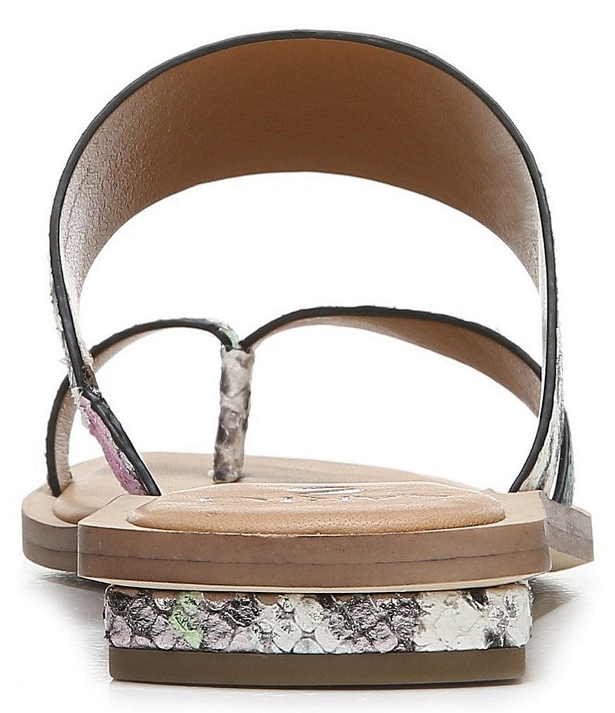 Sarto by Franco Sarto Ediana Snake Print Leather Thong Slide Sandals