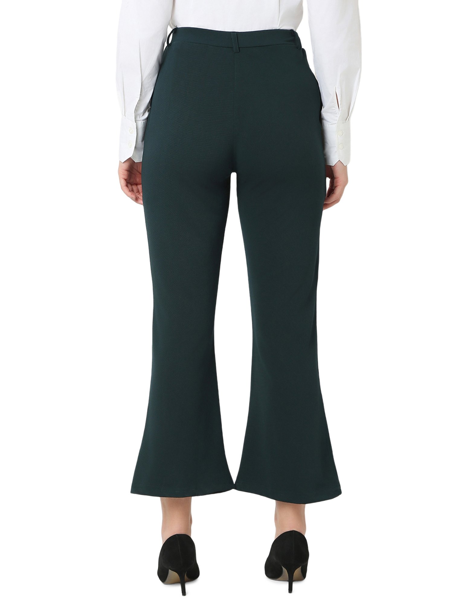 Fablestreet Brown & Black Cotton Checks Regular Fit Mid Rise Trousers