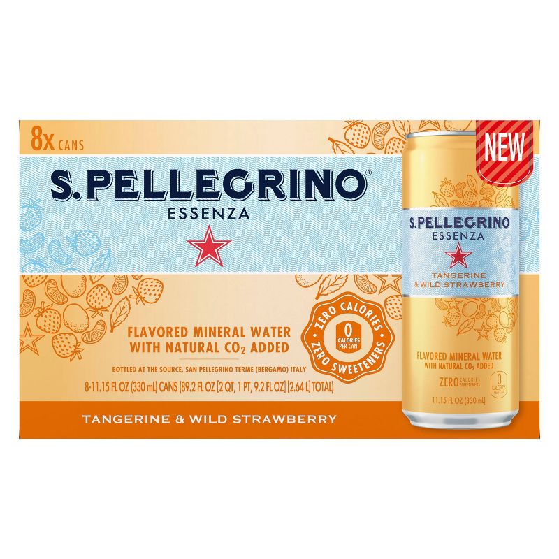San Pellegrino Essenza Tangerine Strawberry Water - 8pk/11.15 fl oz Cans