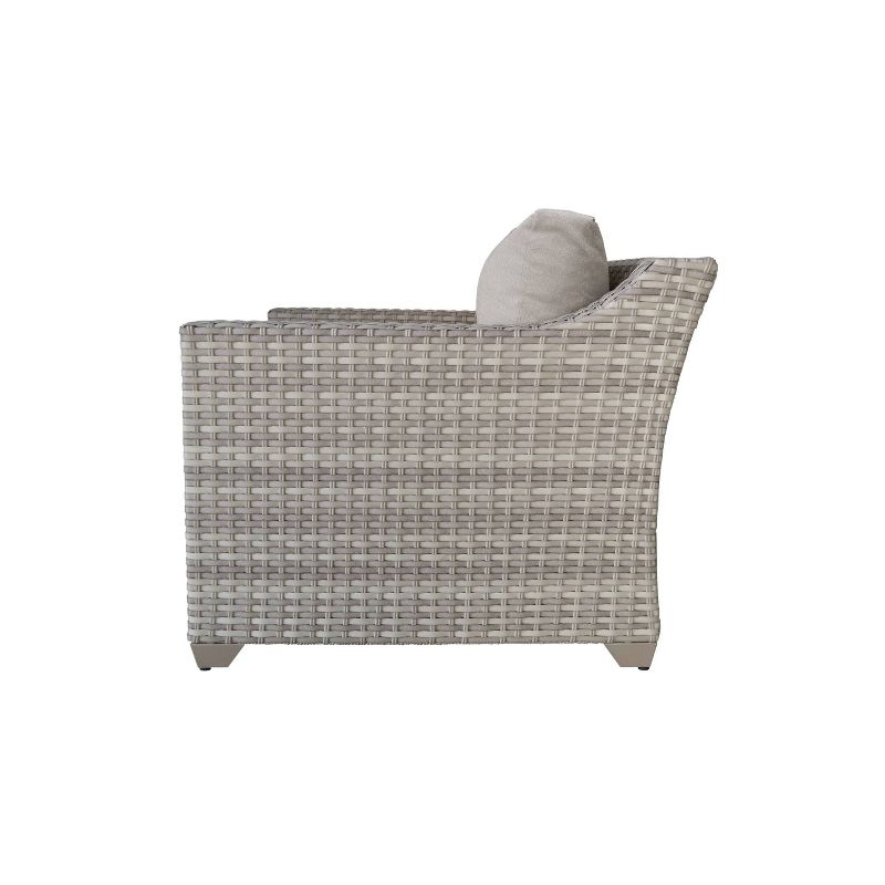 Fairmont 6pc Patio Seating Set with Cushions - Ash - TK Classics