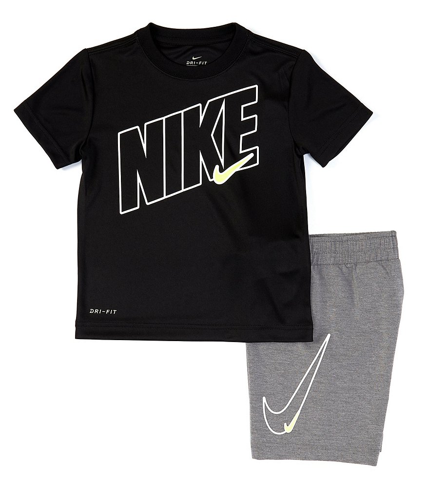 Nike Little Boys 4-7 Short-Sleeve Comfort Dri-FIT Tee & Shorts Set