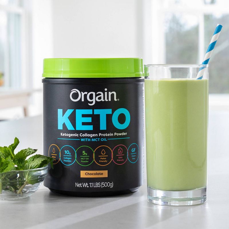 Orgain Keto Collagen Protein Powder - Chocolate - 14.08oz