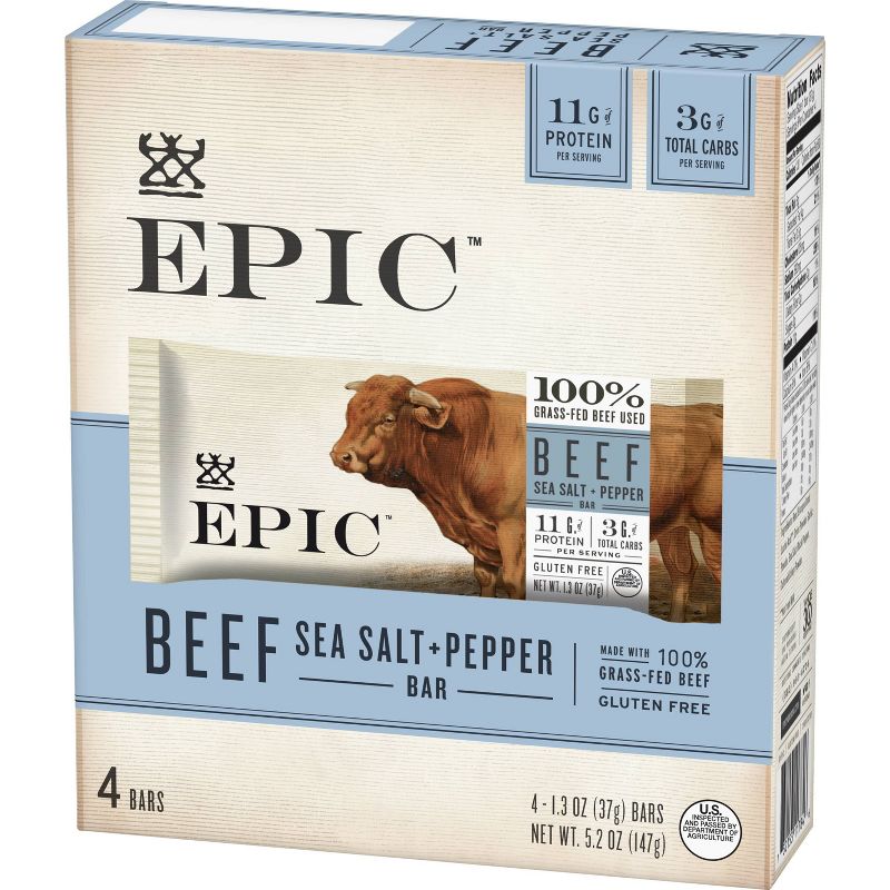 EPIC Meat Bars Beef Sea Salt & Pepper - 5.2oz