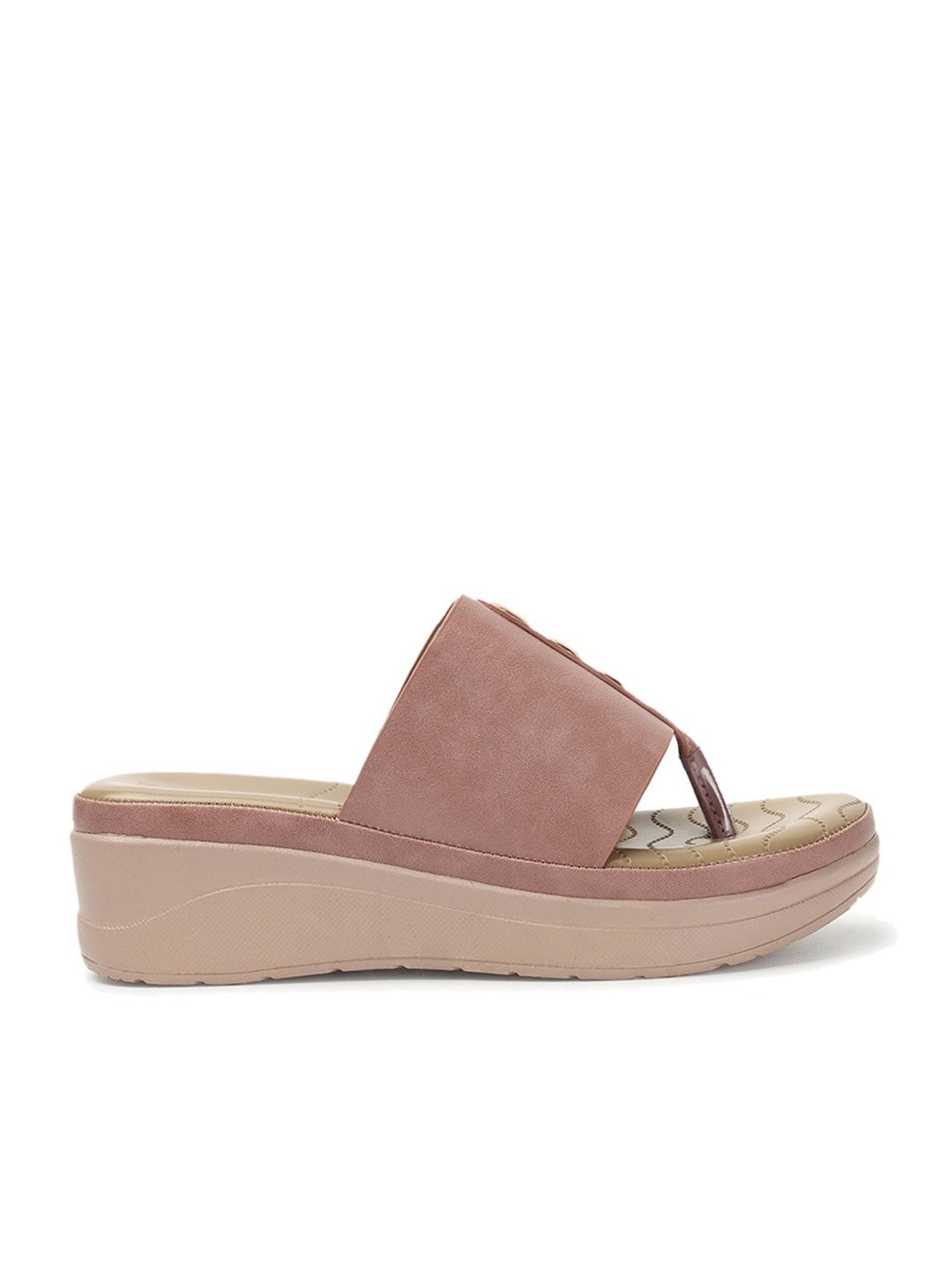 Iconics Women's Peach Thong Wedges