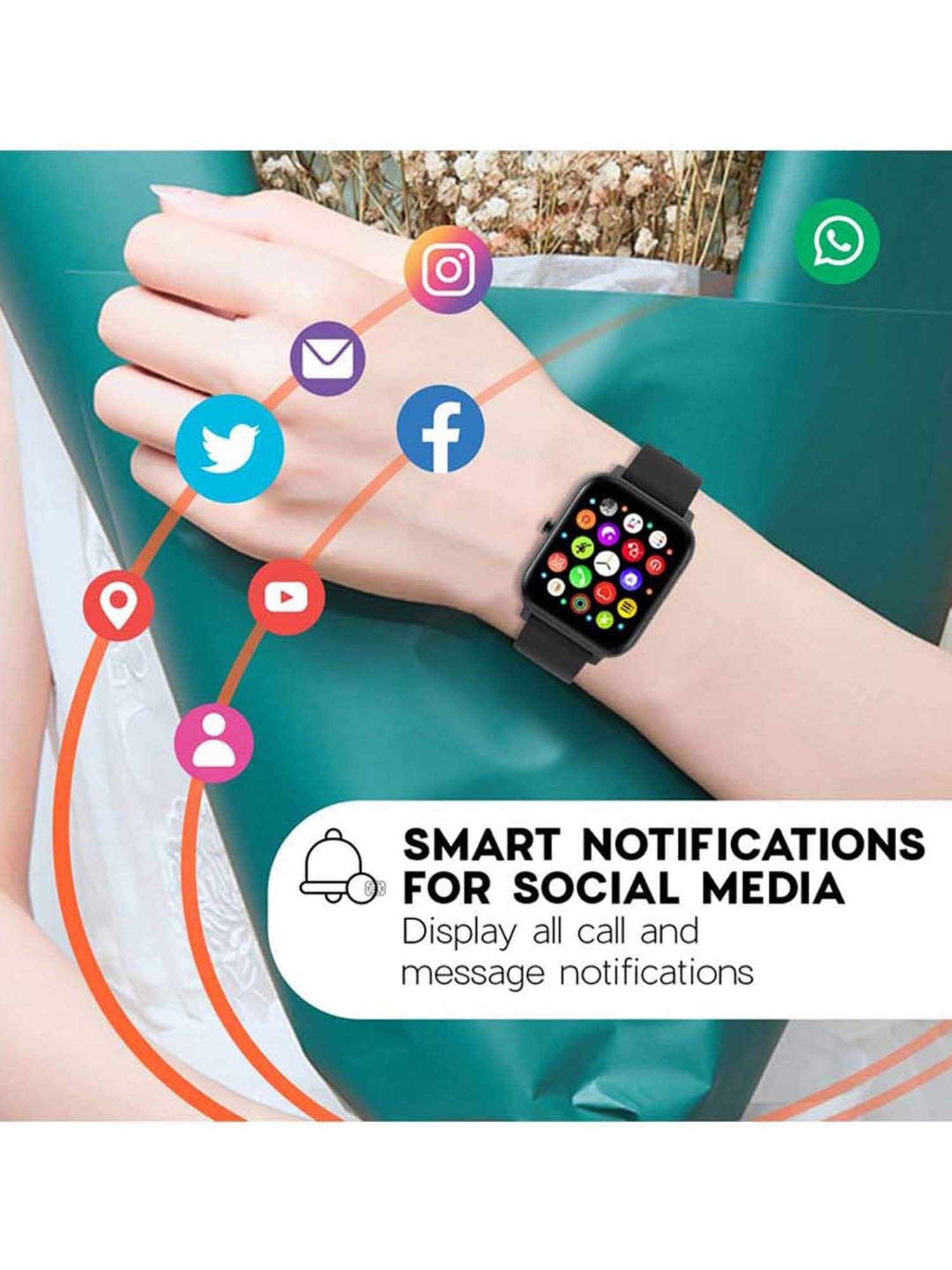 MAXX SX24 Pro Smart Watch with Real-Time Health Monitoring (Black)