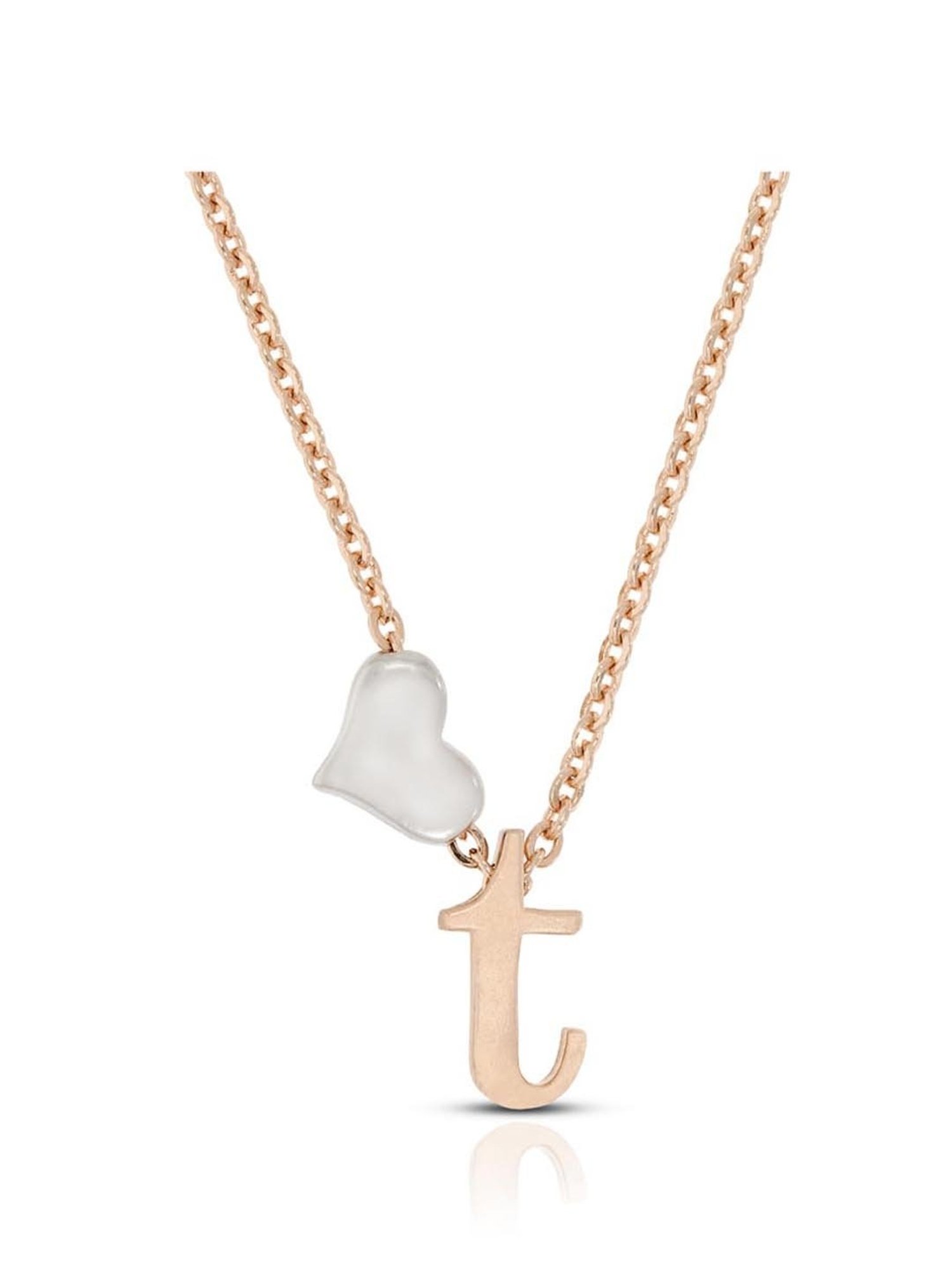 Anayra 92.5 Sterling Silver Initial Letter Charm Pendant without Chain for Women