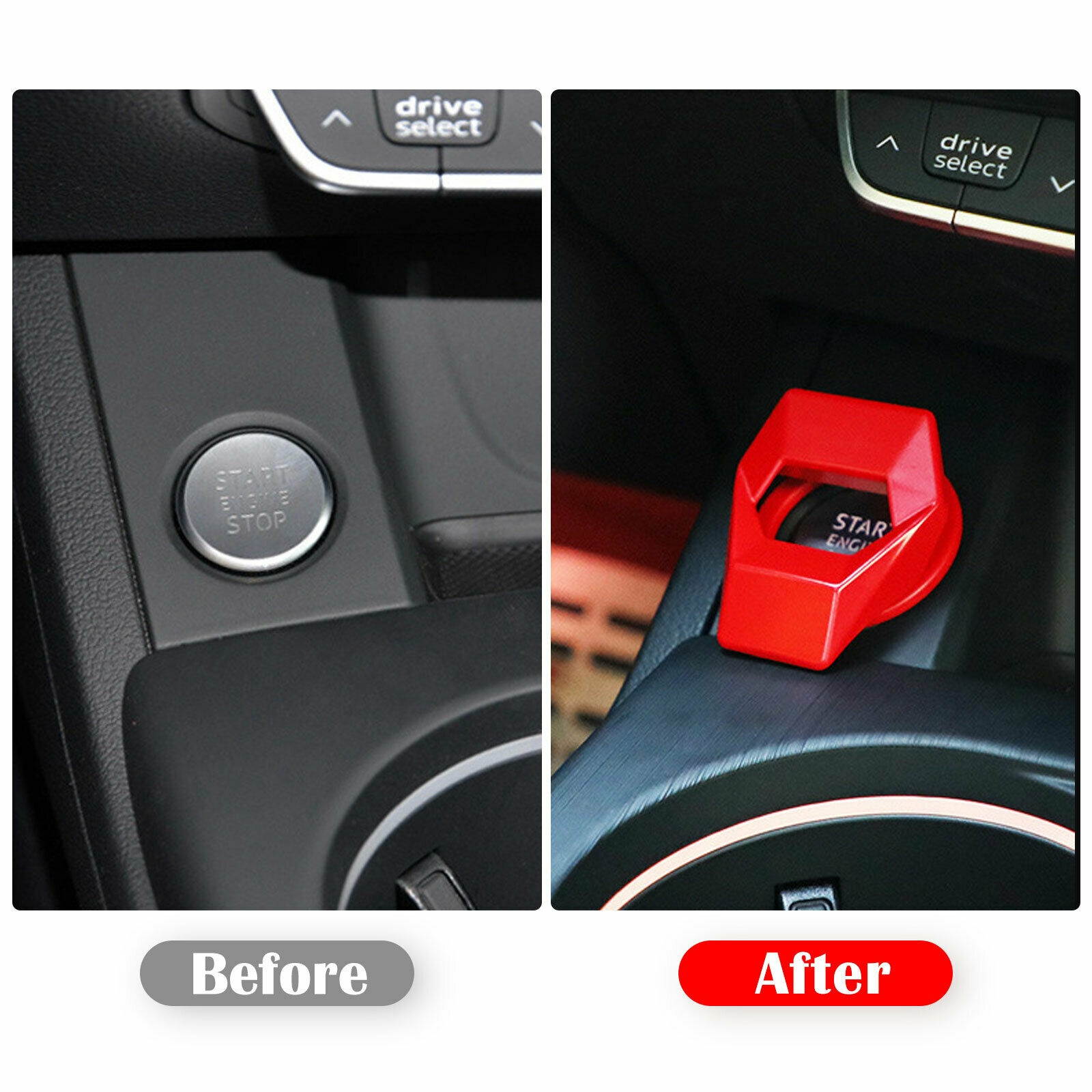 Universal Car Engine Start Stop Push Button Switch Decor Cover Accessories Trim