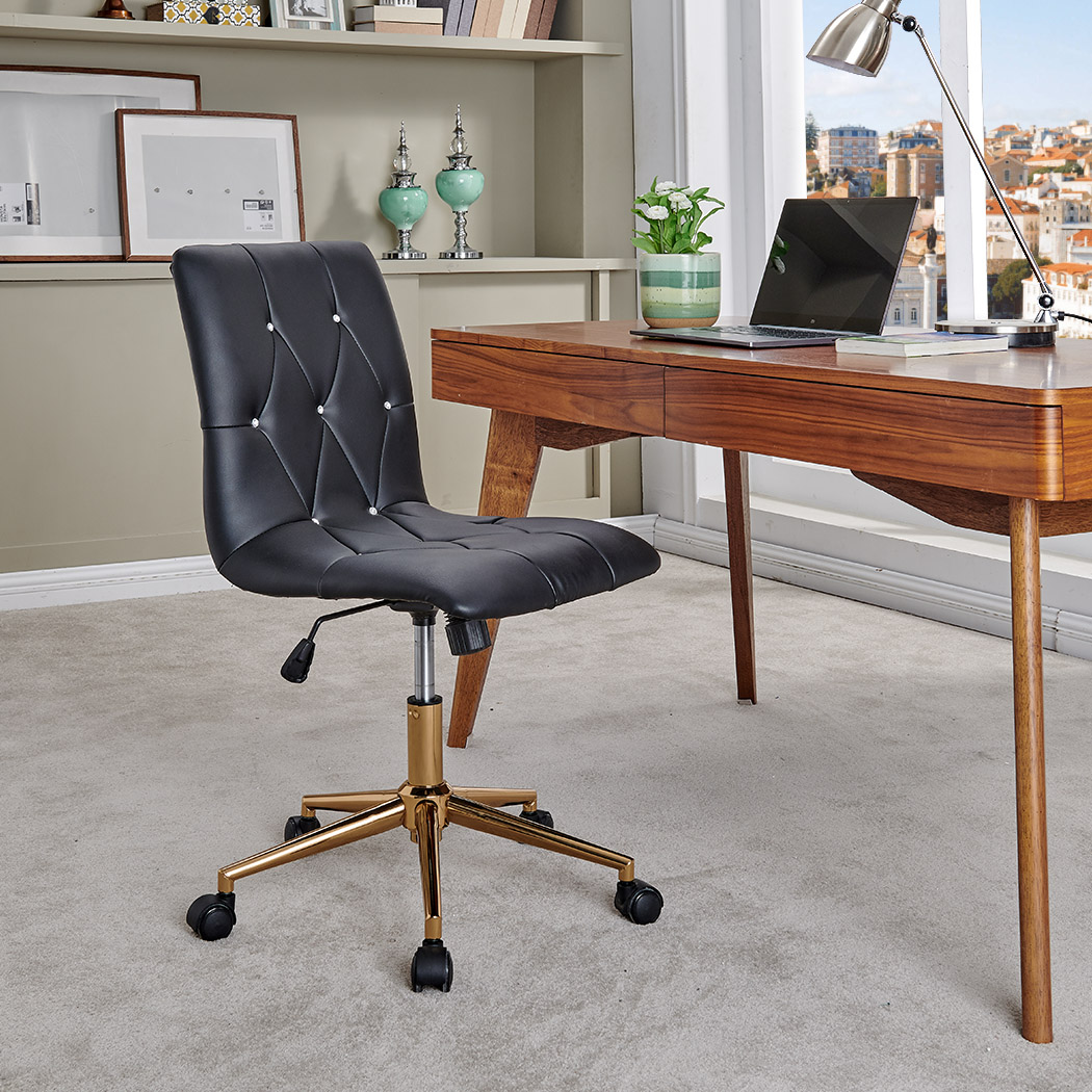 Office High Back Diamond Tufted Special Designer Task Chair Executive Computer Desk Receptionist Rolling Chair