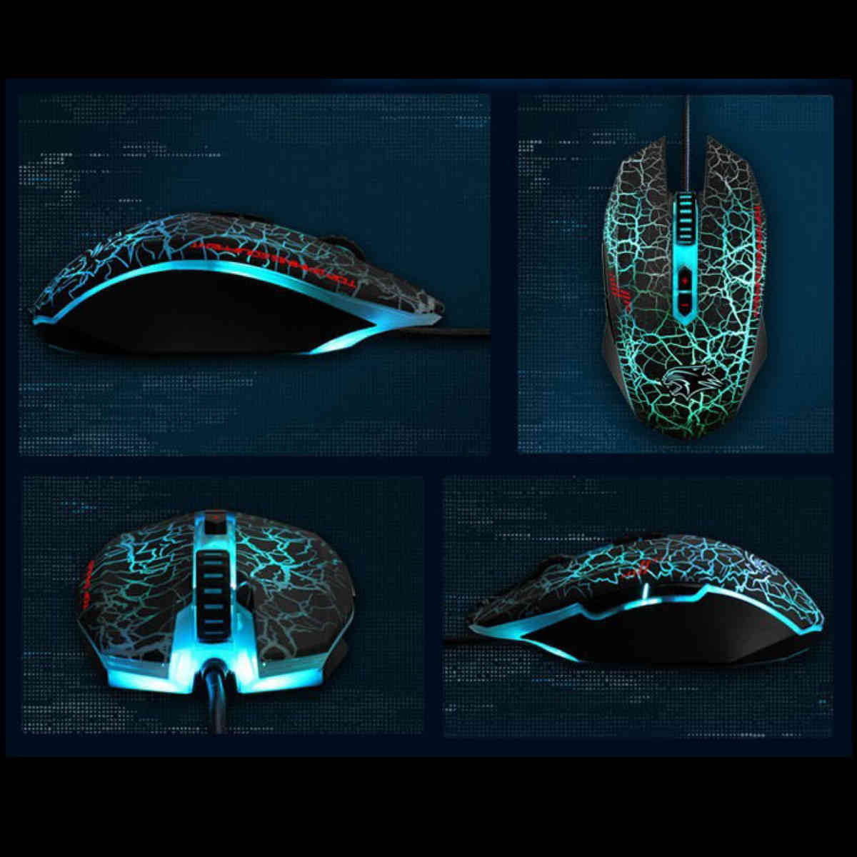 Merdia Dare-u 4000DPI USB Wired Gaming Mouse - 6 LED Color Free Ajust, 7 Programmable Button, Wrangler Upgrade