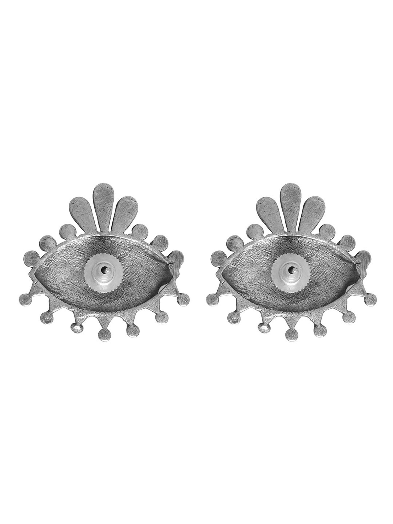 Teejh Ethnic Naina Silver Oxidized Stud Earrings