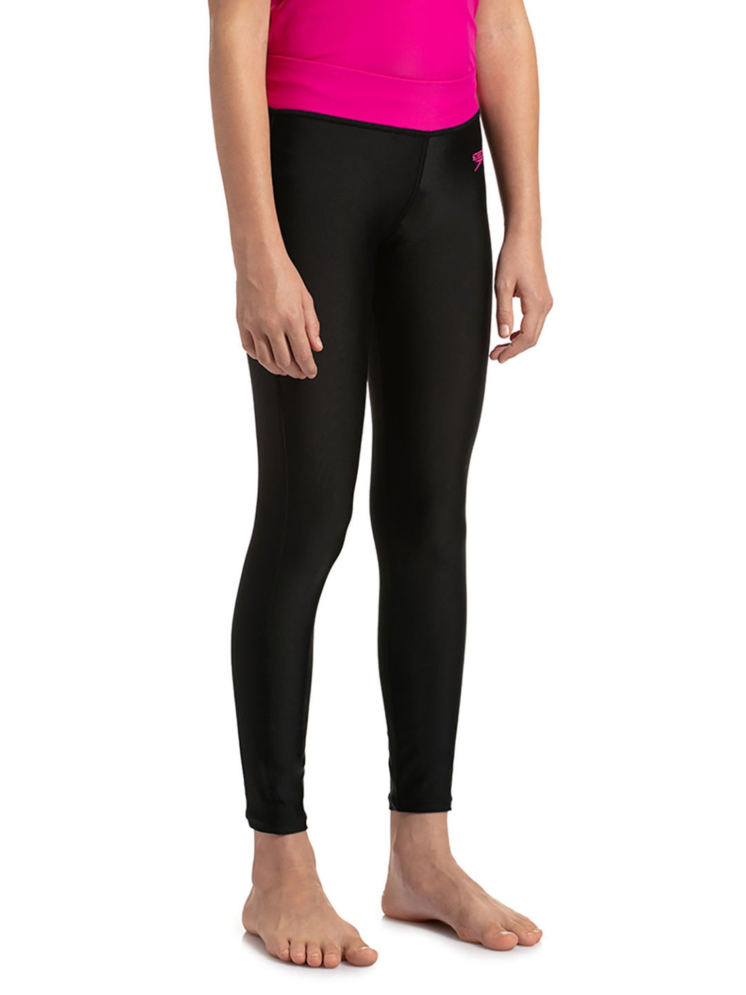 Speedo Kids Black Solid Swim Leggings