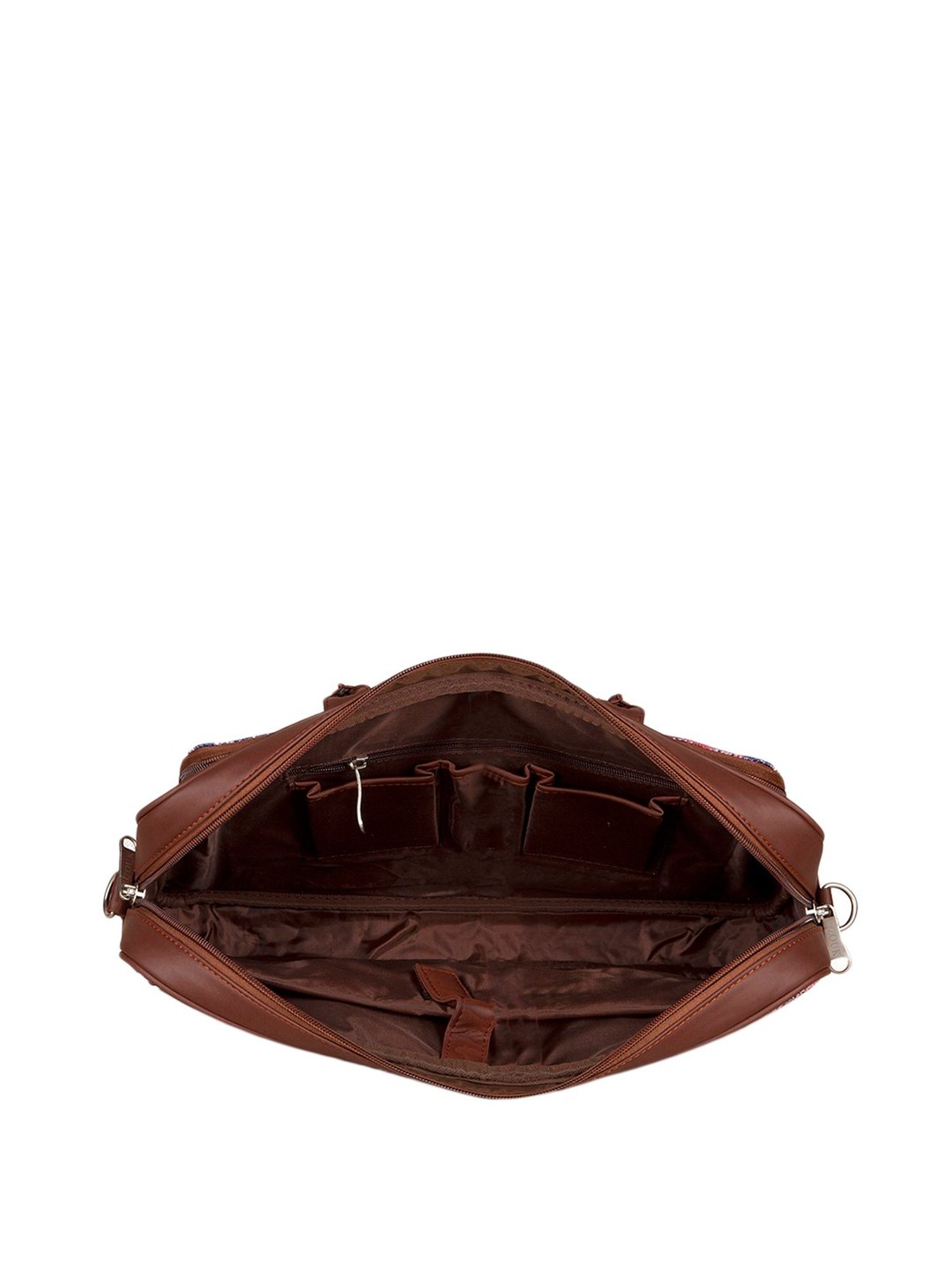 Baggit Brown PVC Solid Laptop Messenger Bag