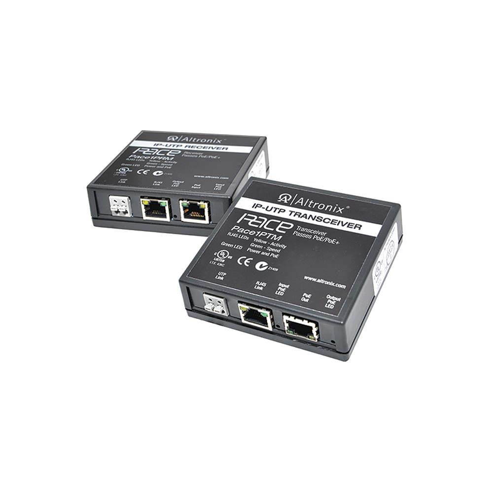 Altronix - PACE1PRMT - Long Range Ethernet over UTP/CAT5e Receiver/Transceiver adapter kit. Transmits IP video/data over