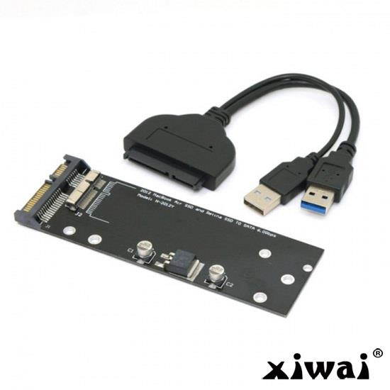 Xiwai USB 3.0 to 17+7pin SSD HDD to SATA 22Pin Hard Disk Cartridge Drive for Macbook Air Pro MD223 MD224 MD231 MD232 SSD