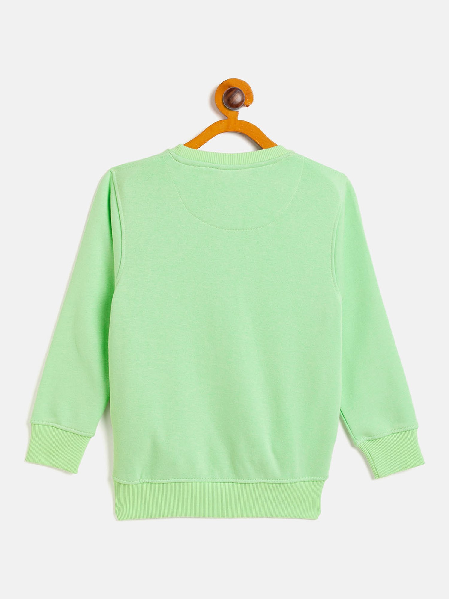 Duke Kids Neon Green Printed Full Sleeves Sweatshirt