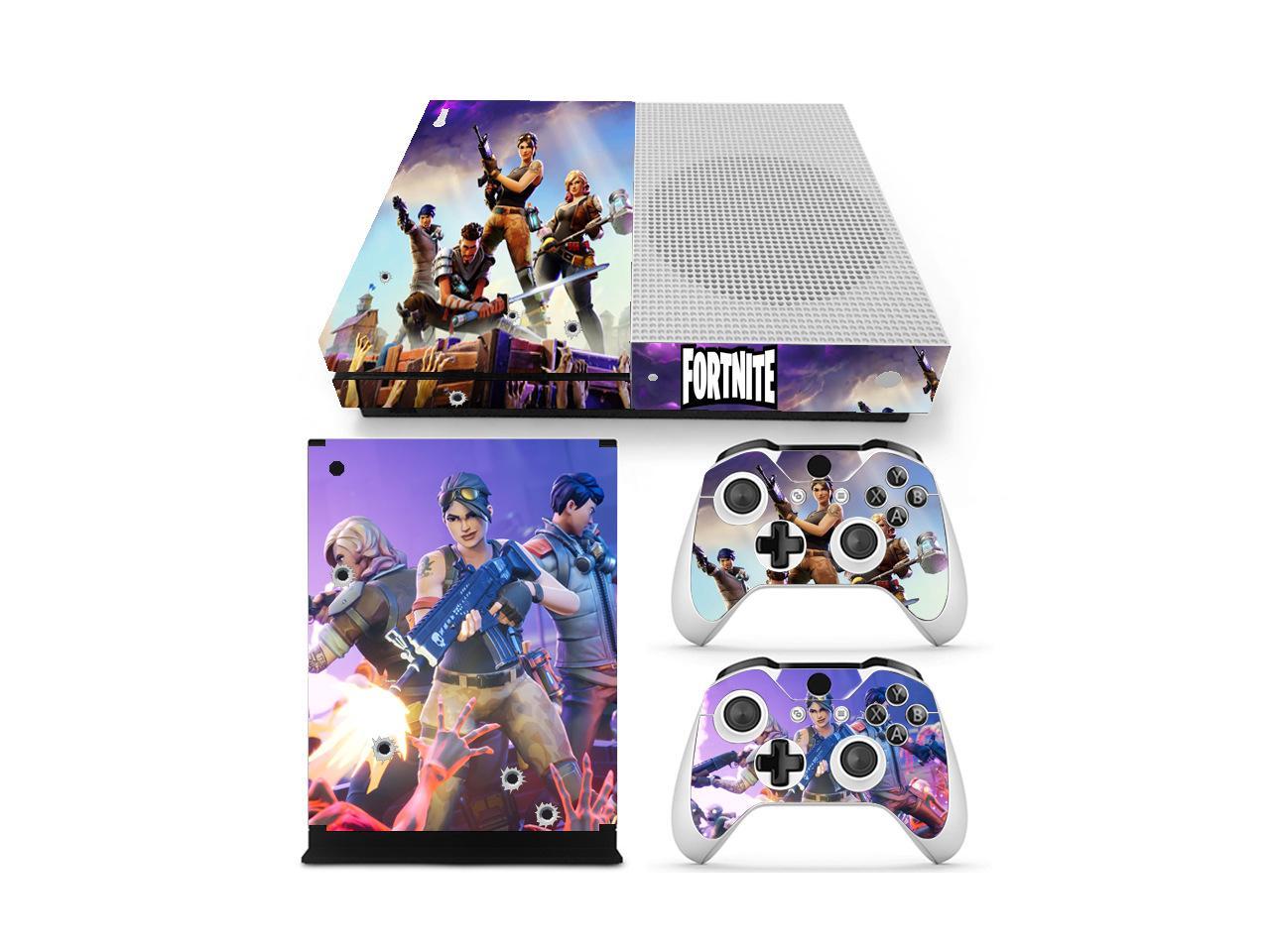 Game Fortnite Skin Sticker Decal For Microsoft Xbox One Slim Console and 2 Controllers