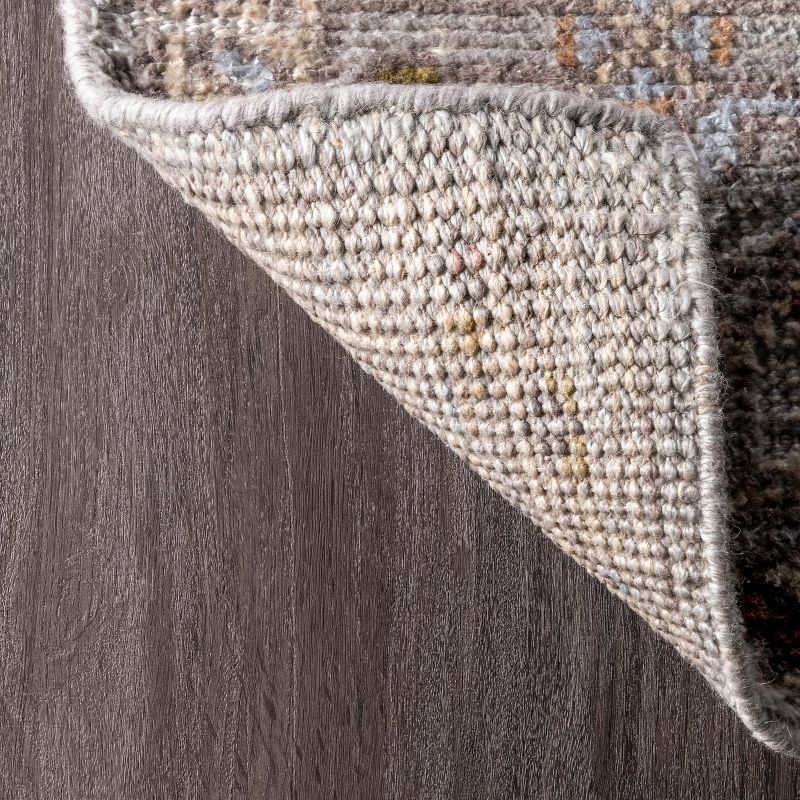 6'x9' Rectangle Hand Made Knotted Medallion Area Rug Multicolored - nuLOOM