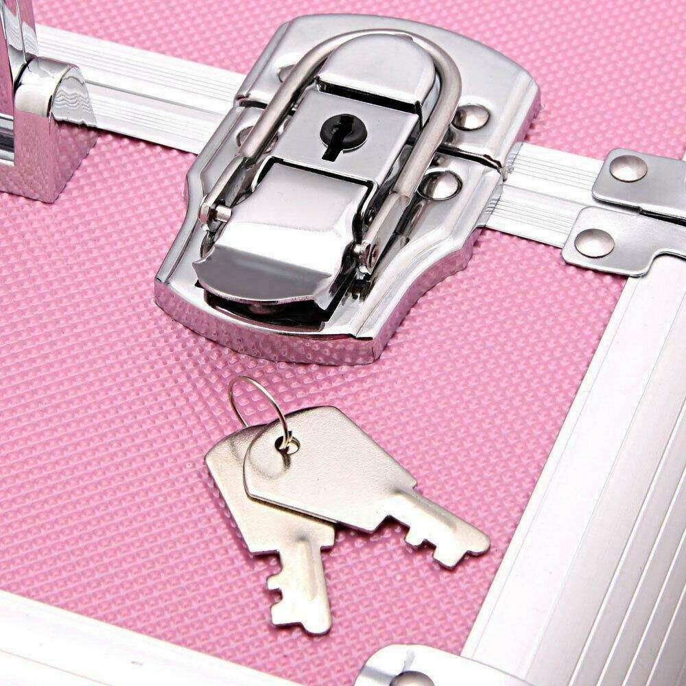 4in1 Pro Aluminum Practical Makeup Case Box Salon Cosmetic Organizer Trolley