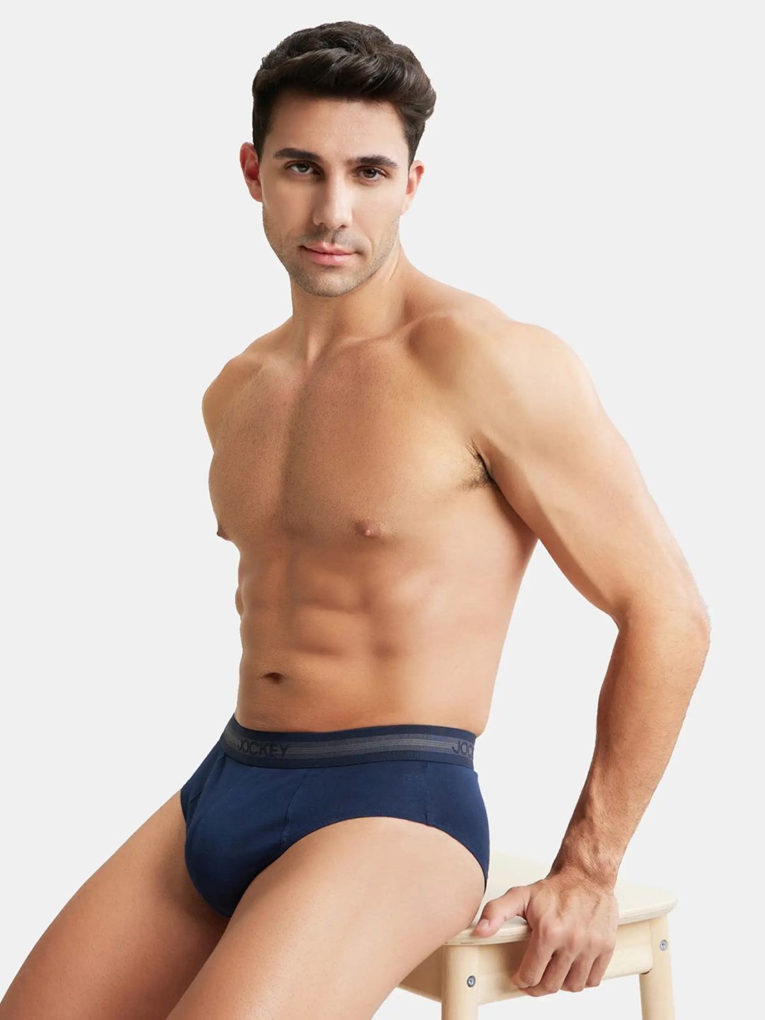 Jockey 1010 Dark Blue Super Combed Cotton Briefs with Stay Fresh Properties