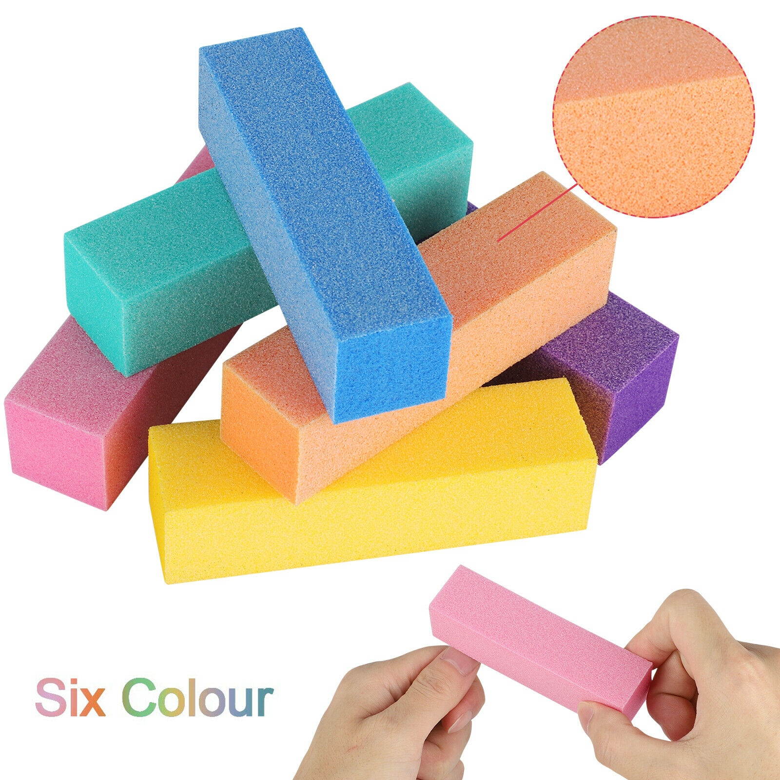 12pcs Nail Art Tips Sandpaper Block Buffer Buffing Manicure File Polish Sponge