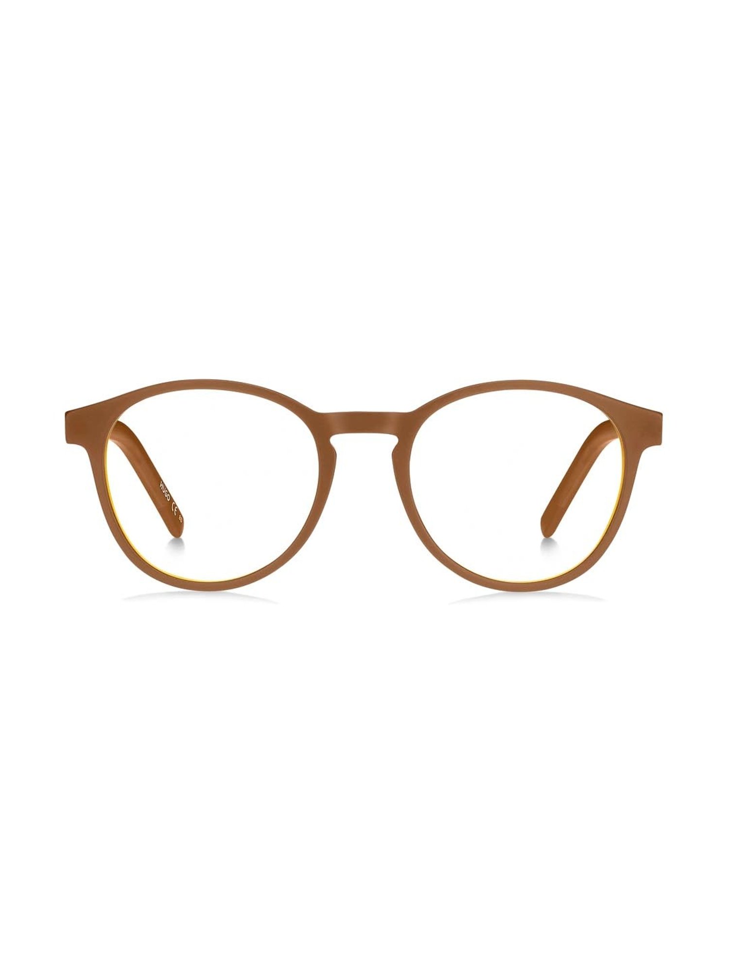HUGO Brown Oval Eye Frames for Men