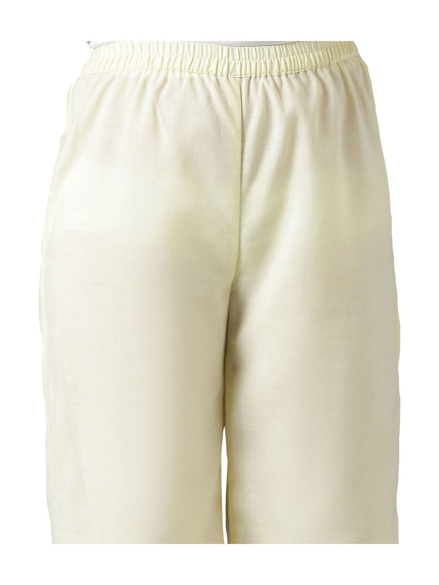 Aurelia Kids Light Yellow Embroidered Kurta with Palazzos & Dupatta