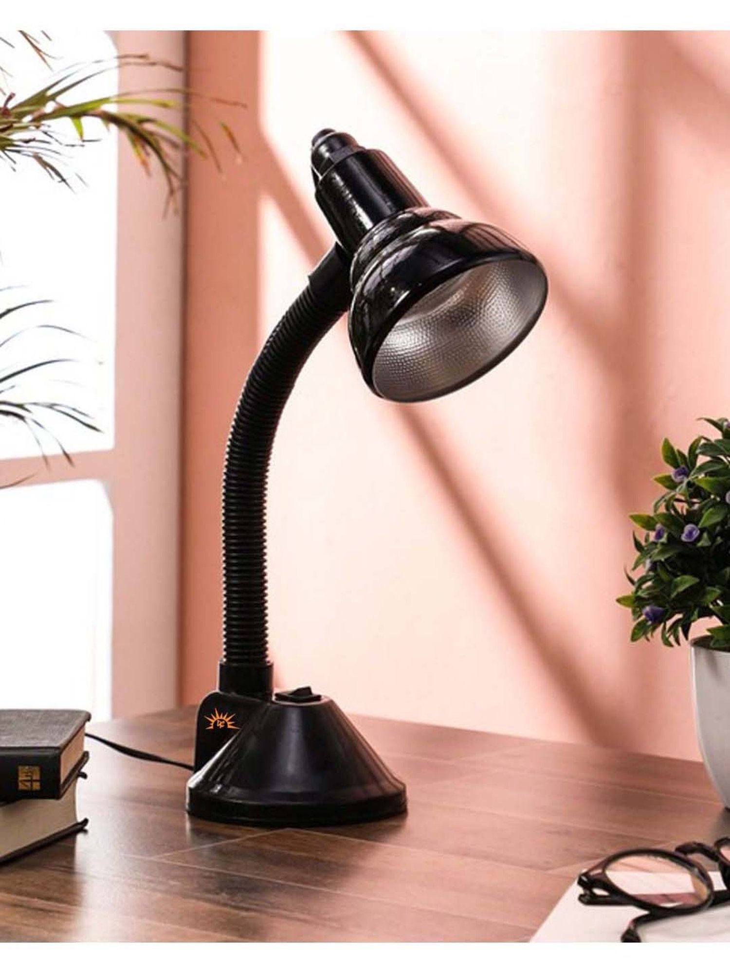 DecorativeRay Black PVC Study Table Lamp - Set of 1