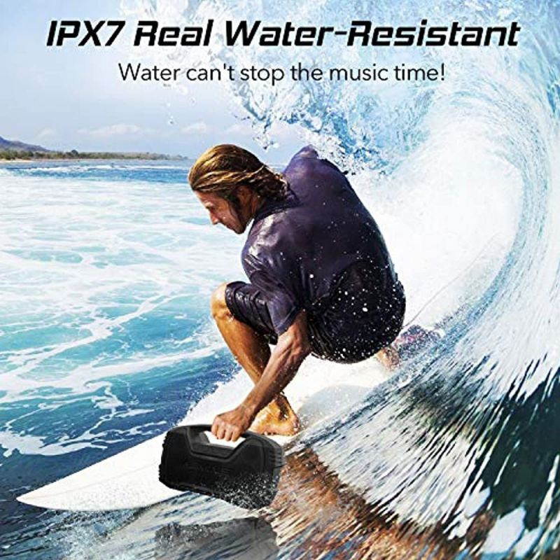 Portable Bluetooth Speaker, True Wireless Stereo Pairing 2 Speakers for a Powerful 50W Bass Sound, 100Ft Bluetooth Range, 40 Hrs Playtime, IPX7 Waterproof Speaker, Built-in Mic, Indoor, Outdoor Party