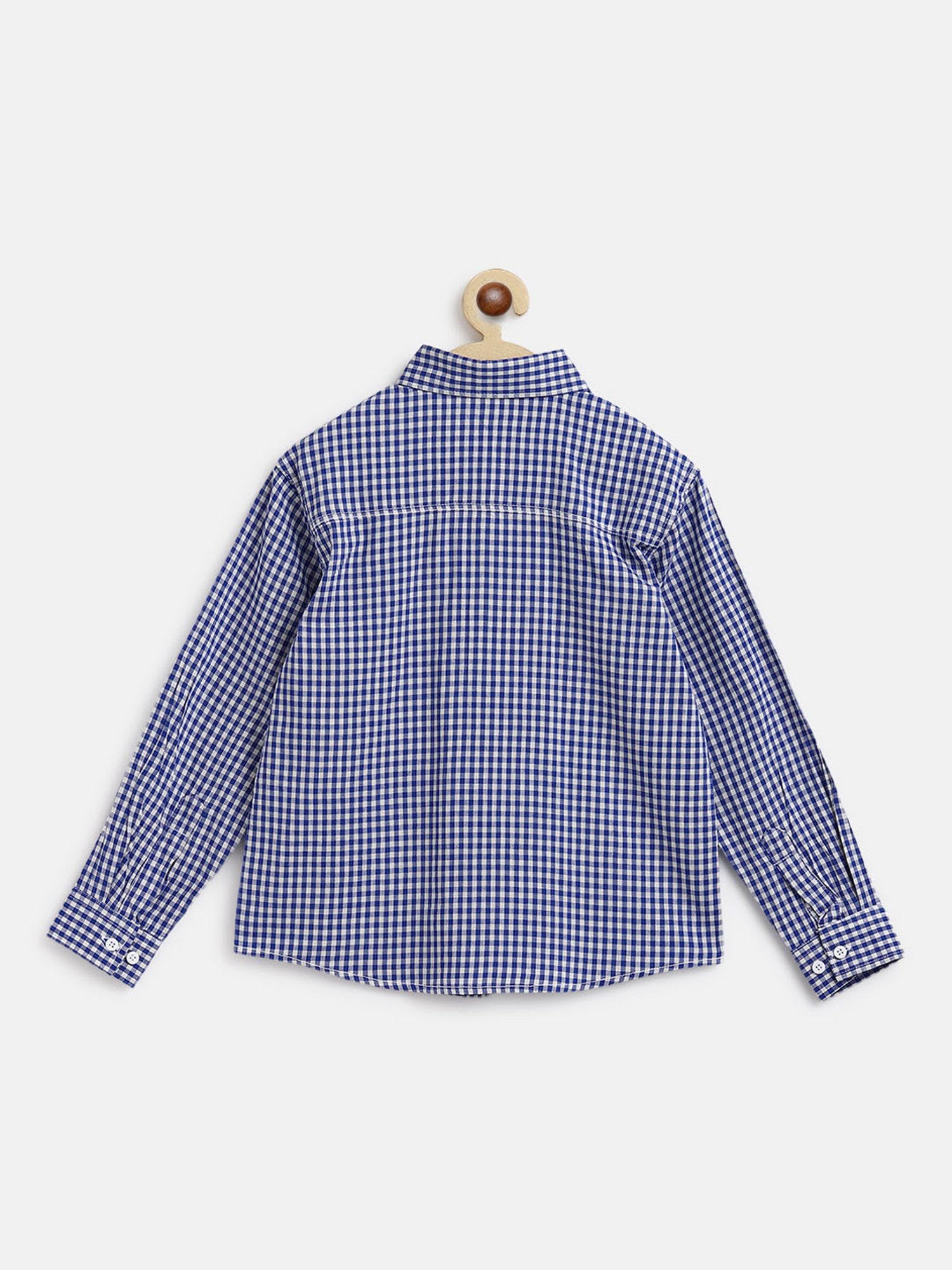Tales & Stories Kids Royal Blue & White Checks Full Sleeves Shirt