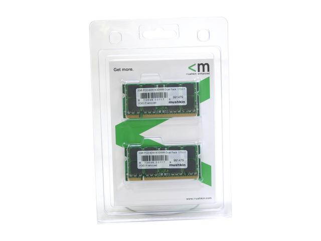 Mushkin Enhanced 2GB (2 x 1GB) 200-Pin DDR2 SO-DIMM DDR2 533 (PC2 4200) Dual Channel Kit Laptop Memory Model 991479