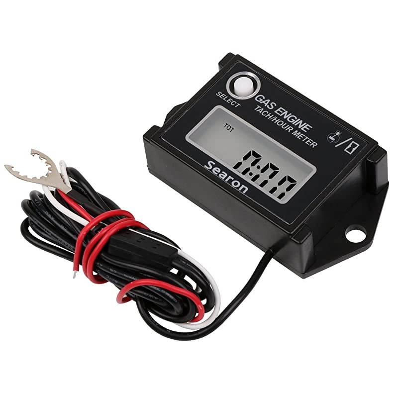 Digital Tach Hour Meter Tachometer RPM Counter for Snowmobile Skis Motor Bike Go Kart Lawn Mower