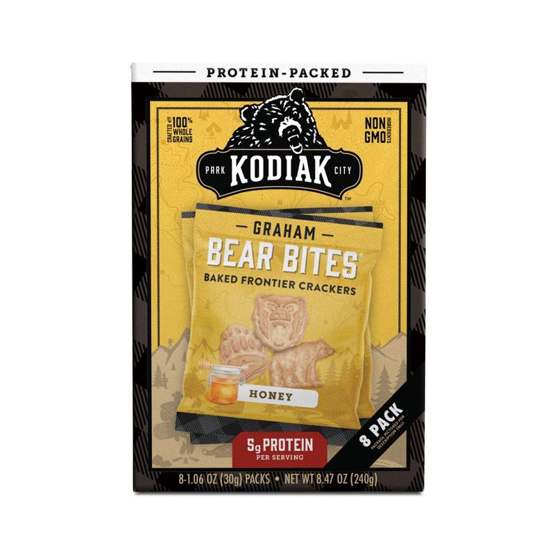 Kodiak Cakes Bear Bites Honey Graham Crackers - 8.48oz