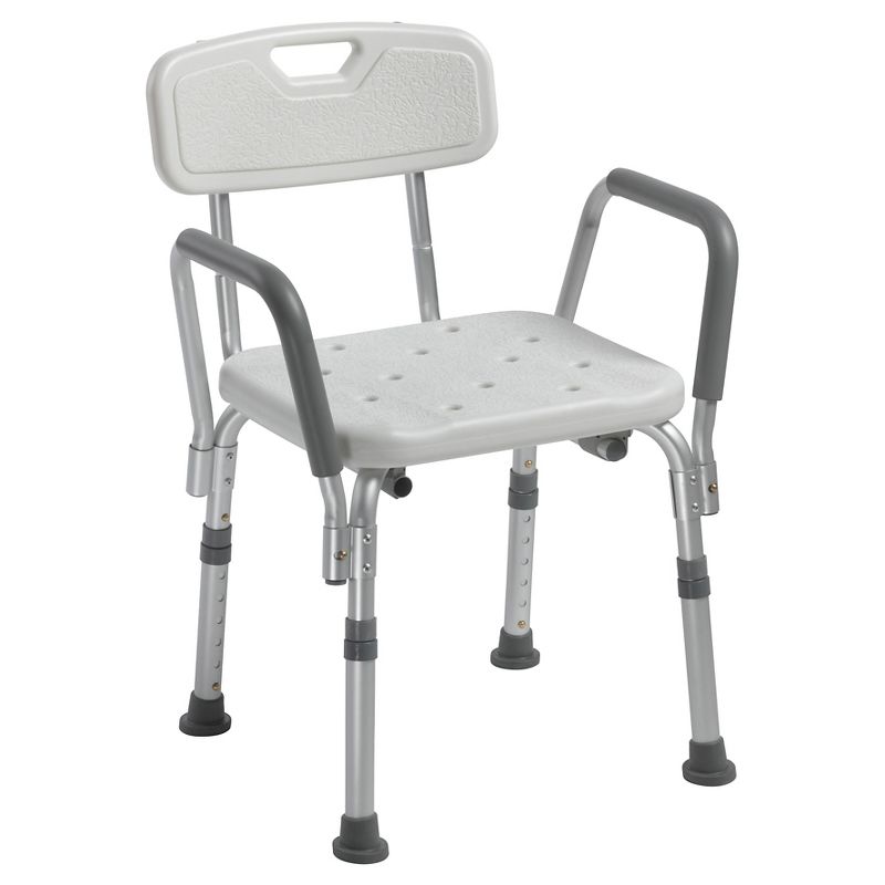 Drive Medical Knock Down Bath Bench with Back and Padded Arms