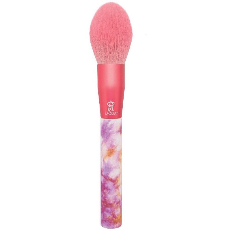 MODA Brush 5pc Calming Coral Tie Dye Makeup Brush Set, Includes - Blush, Domed Shadow, Crease, and Angle Eyeliner Brushes