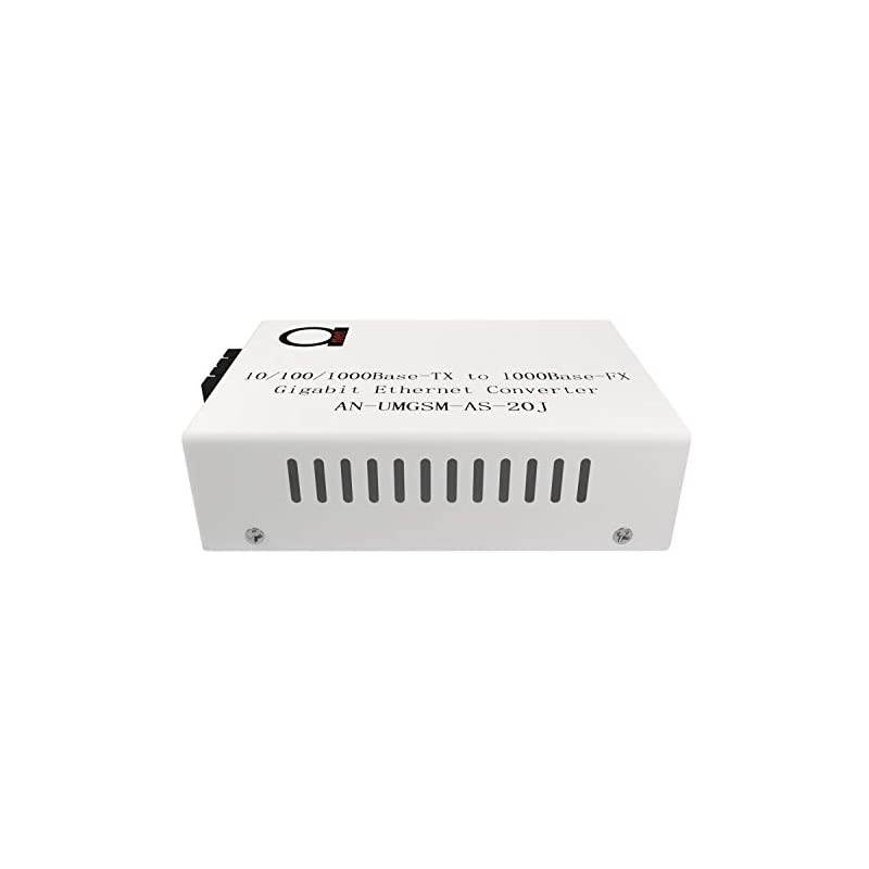 Mode Gigabit Fiber Media Converter BuiltIn Fiber Module 20 km 1242 miles SC to UTP Cat5e Cat6 101001000 RJ45 Auto Sensing Gigabit or Fast Ethernet Speed Jumbo Frame LLF Support