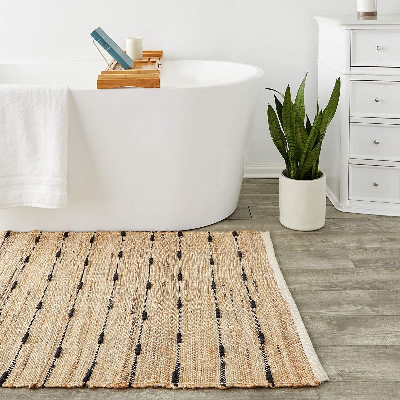 2'2"X4' Jacquard Woven Accent Rugs Pewter/Dark Green - Weave & Wander