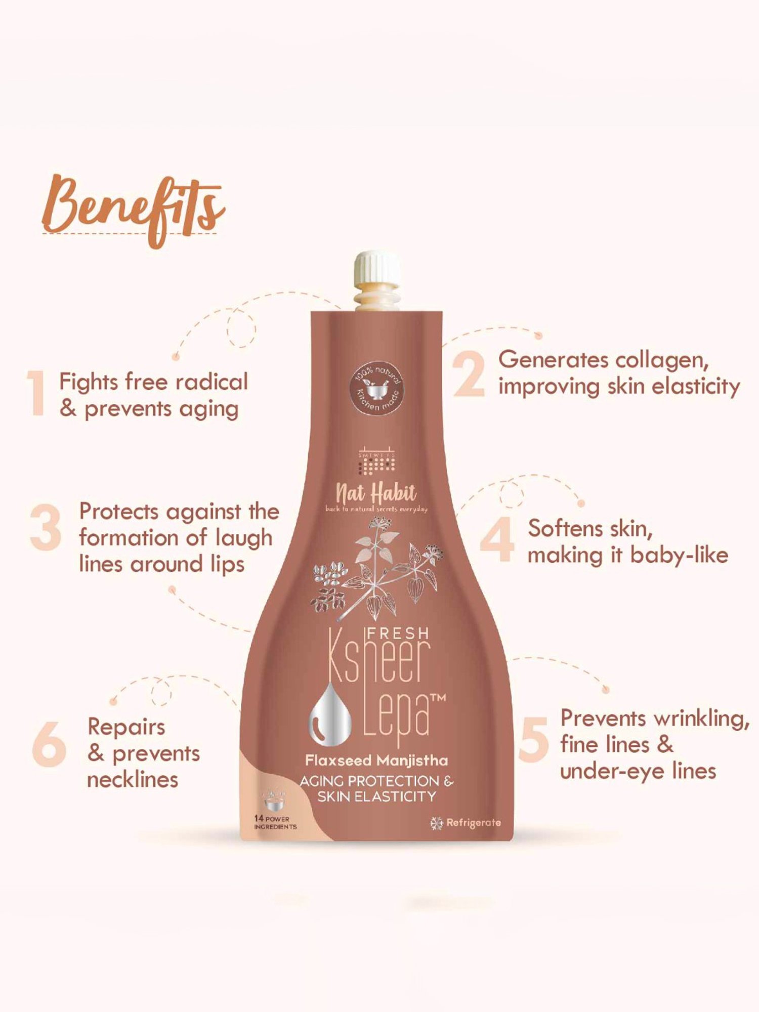 Nat Habit Fresh Flaxseed Manjistha Lepa - 40 gm