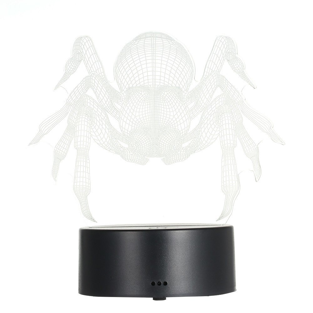3D Visual Illusion Lamp Transparent Acrylic Night Light Built-in Battery