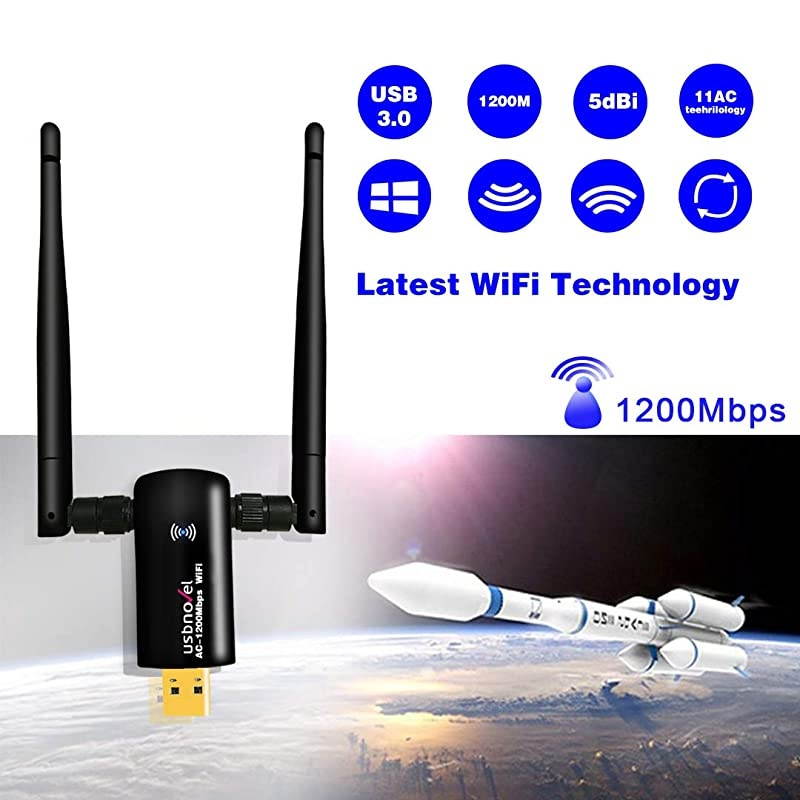 WiFi Adapter 1200Mbps30 Wireless Network Adapter WiFi Dongle for PC Desktop Laptop with Dual Band 24GHz300Mbps 5GHz867MbpsSupport Windows108817VistaXP2000Mac OS 1061015