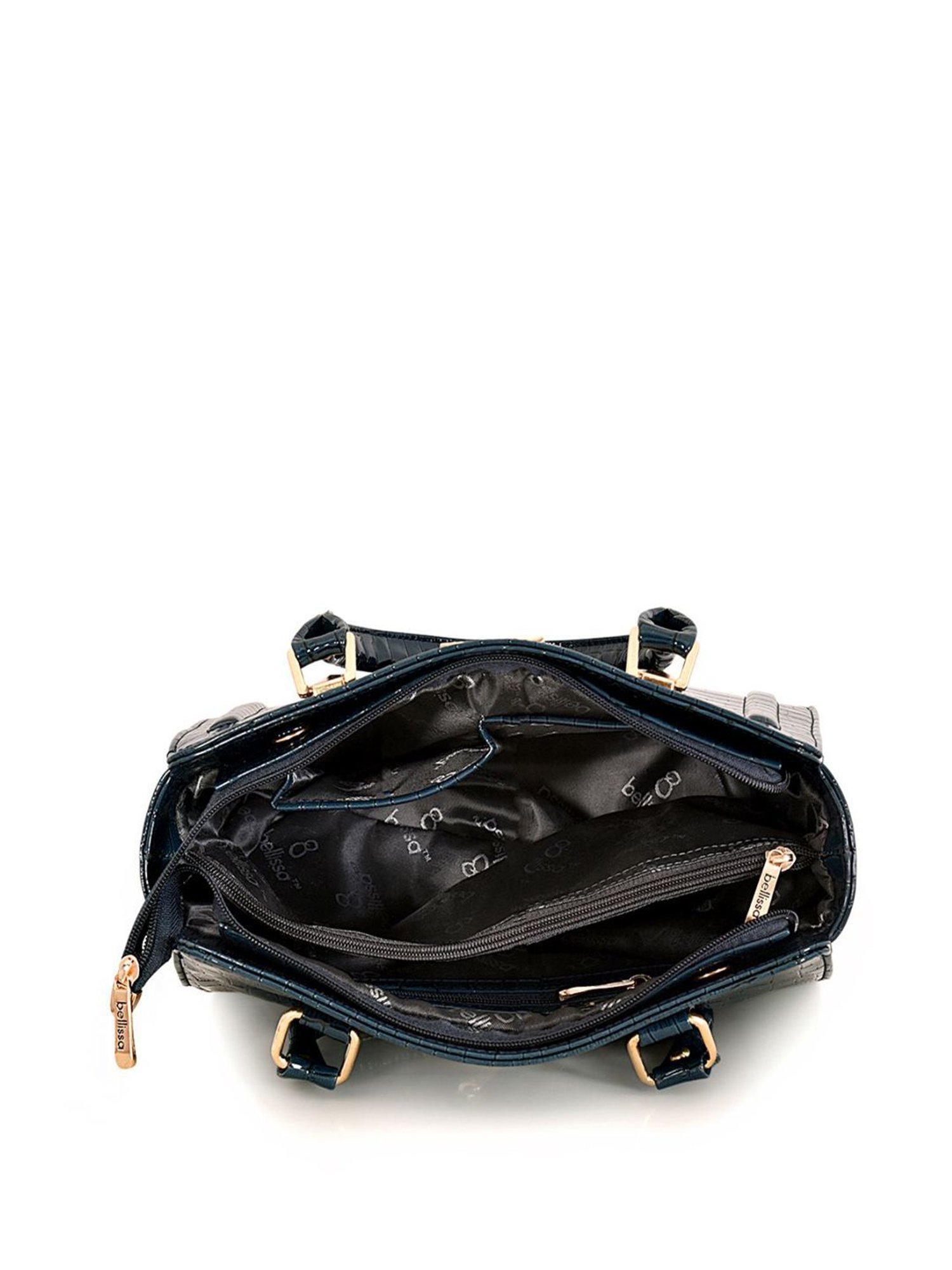 Bellissa Green Textured Medium Premium Handbag