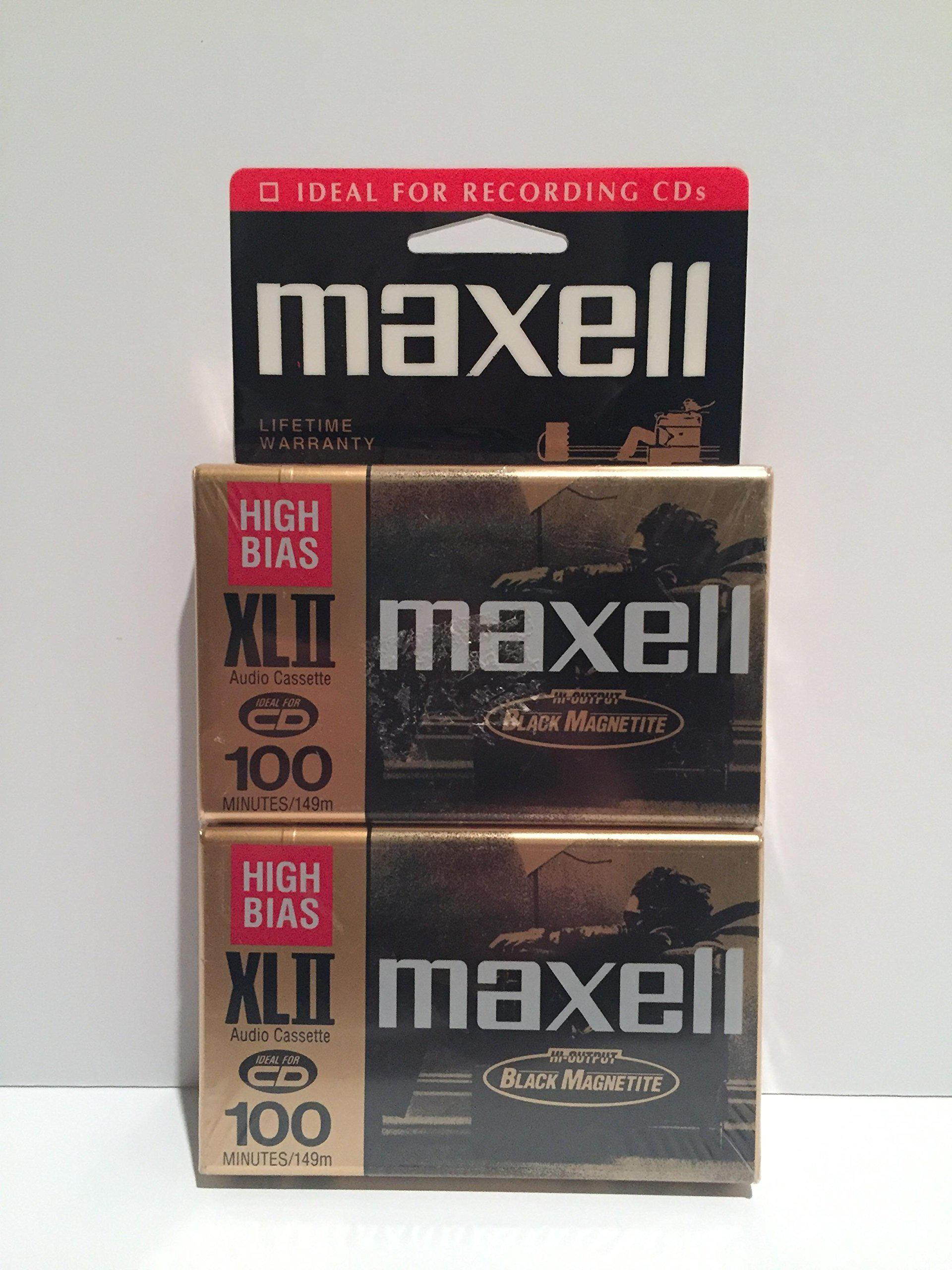 maxell xl ii 100 audio cassette tape pack of 2 discontinued by manufacturer